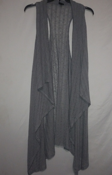 torrid Jackets & Blazers - TORRID Gray Waterfall Vest 3X Plus